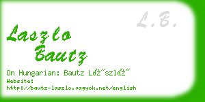 laszlo bautz business card